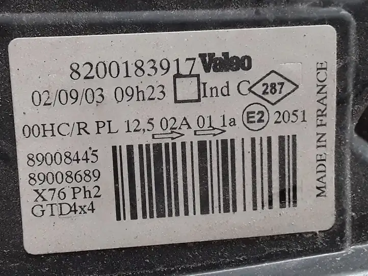 Renault Kangoo I (2003 - 2008) 8200183917 Передняя фара — фото 4