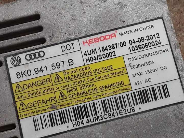 Volkswagen PASSAT B7 (2011 - 2014) 8K0941597B Блок розжига ксенона — фото 2