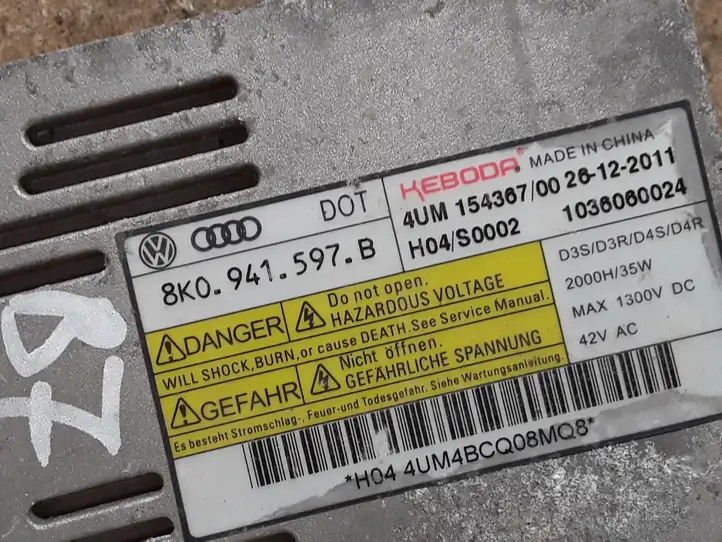 Volkswagen PASSAT B7 (2011 - 2014) 8K0941597B Блок розжига ксенона — фото 2