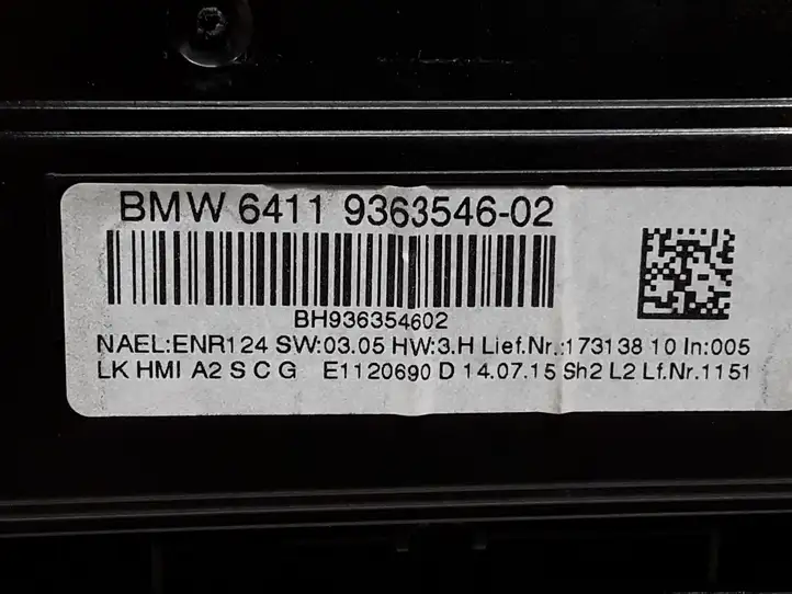 BMW 4 F32 F33 (2013 - 2017) 9363546 Блок управления климат-контролем — фото 4