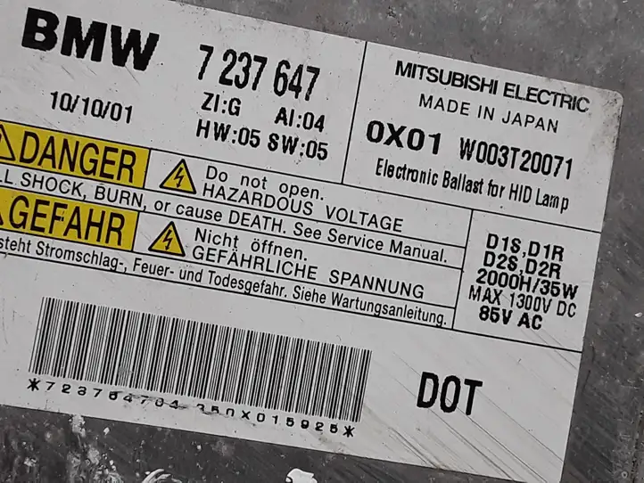 BMW 3 E90 E91 (2005 - 2012) 7237647 Блок розжига ксенона — фото 2