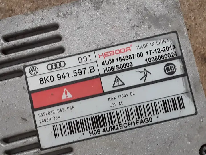 Audi A3/S3 8V (2012 - 2016) 8K0941597B Блок розжига ксенона — фото 2