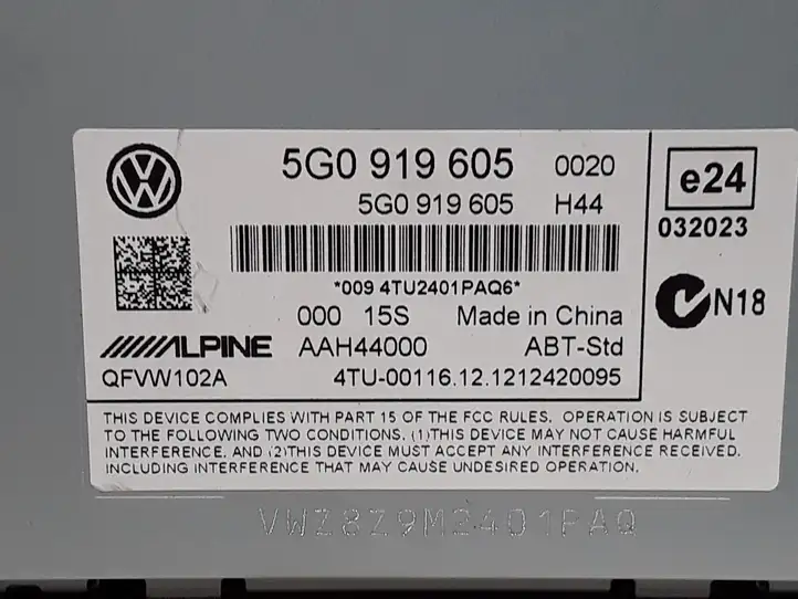 Volkswagen Golf VII (2013 - 2019) 5G0919605 Магнитола / мультимедийная система — фото 5
