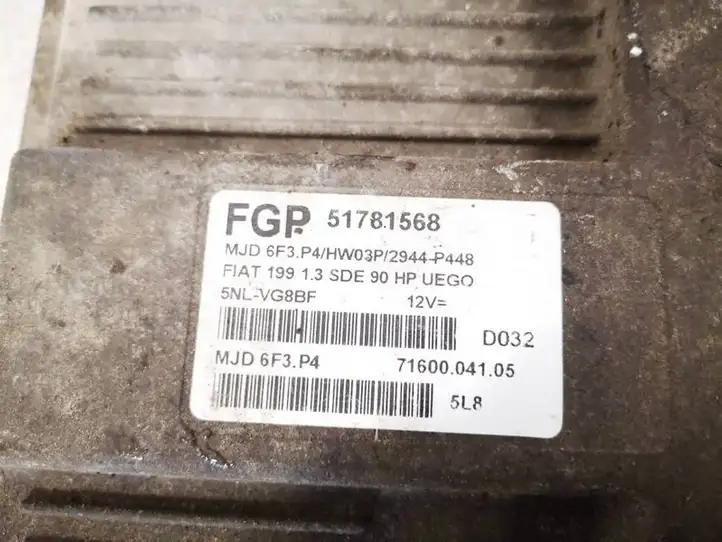 Fiat Grande Punto (2005 - 2014) 51781568 Блок управления двигателем (ЭБУ) — фото 2