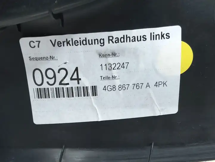 Audi RS7 C7 (2014 - 2018) 4G8867767A Внутренняя отделка заднего порога — фото 3
