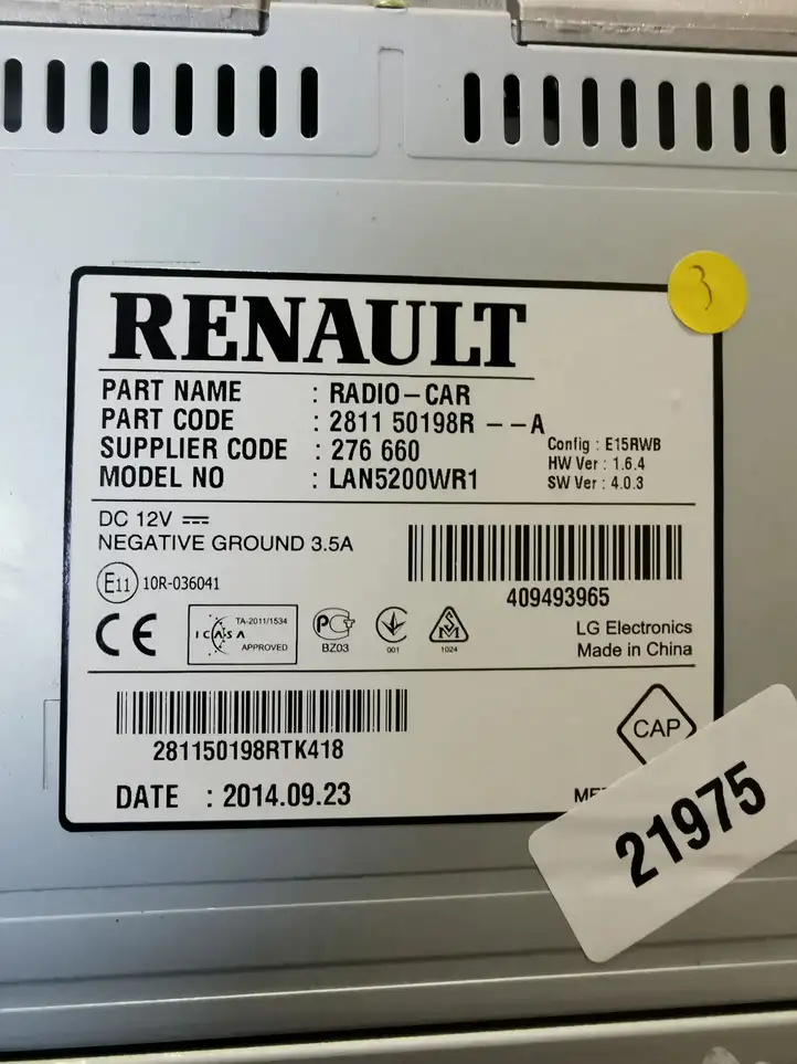 Renault Captur (2013 - 2020) 281150198R Магнитола / мультимедийная система — фото 5