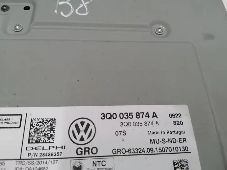 Volkswagen PASSAT B8 (2015 - ) 3Q0035874A Магнитола / мультимедийная система — фото 3