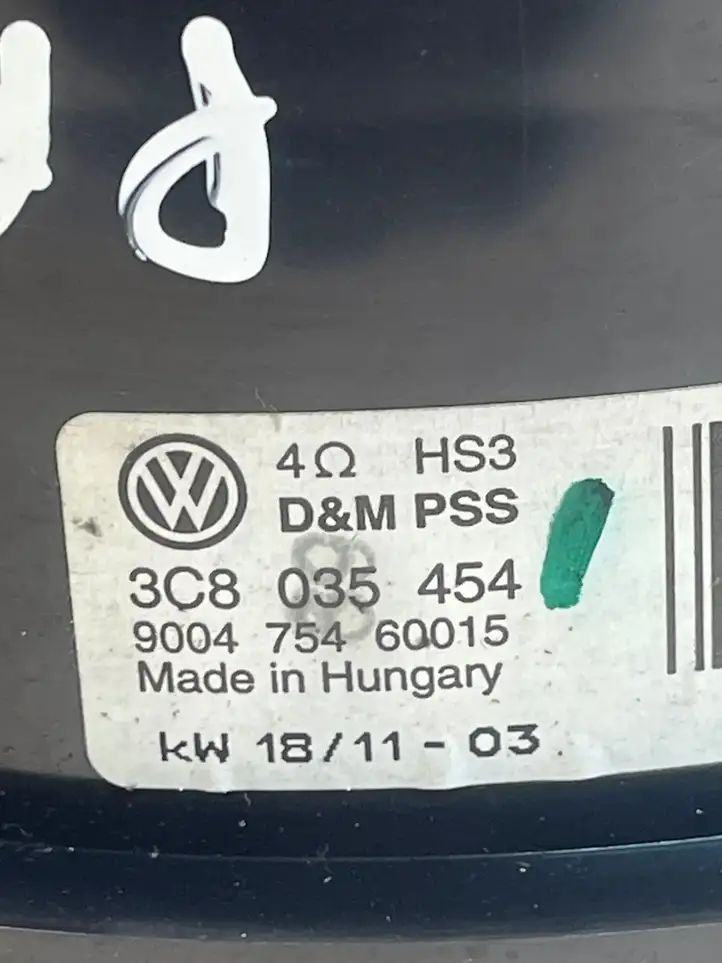 Volkswagen PASSAT CC (2008 - 2012) 3C8035454 Динамики передних дверей — фото 3