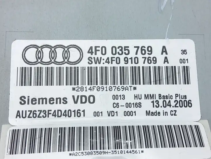 Audi A6 S6 C6 4F (2004 - 2008) 4F0035769A CD/DVD чейнджер — фото 4