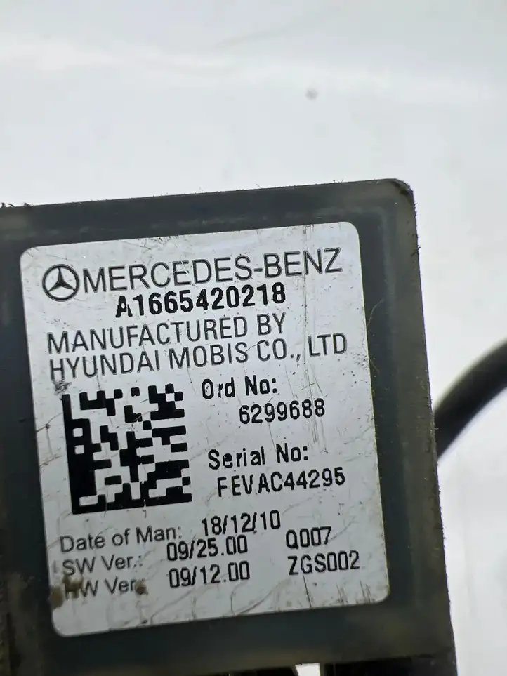 Mercedes-Benz GLK X204 (2008 - 2016) A1665420218 Минусовой провод аккумулятора — фото 2