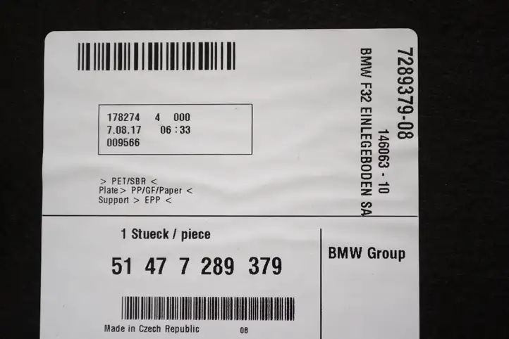 BMW 4 F32 F33 (2013 - 2017) 51477289379 Пол багажника — фото 5