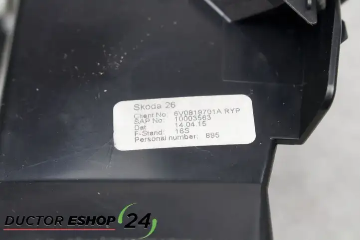 Skoda Fabia Mk3 (NJ) (2015 - 2021) 6V0819701A Воздуховоды системы отопления/климатики — фото 6