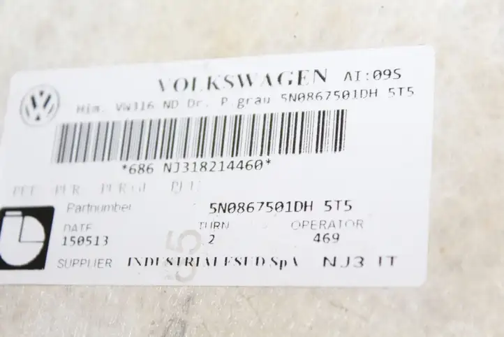 Volkswagen Tiguan (2011 - 2016) 5N0867501DH Потолочная обшивка — фото 8