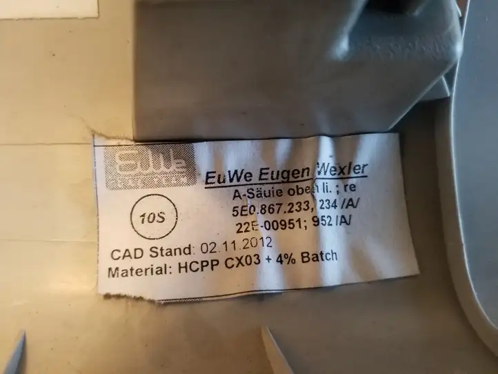 Skoda Octavia Mk3 (5E) (2013 - 2019) 5E0867233 Обшивка стойки A — фото 2
