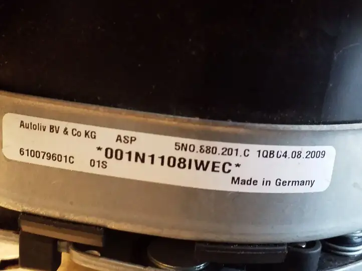 Volkswagen Tiguan (2007 - 2011) 5N0880201C Подушка безопасности руля — фото 2