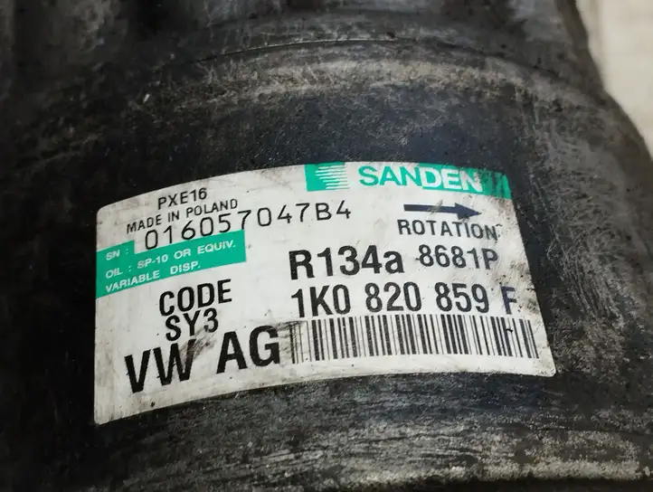 Volkswagen PASSAT B6 (2005 - 2010) 1K0820859F Компрессор (насос) кондиционера воздуха — фото 2