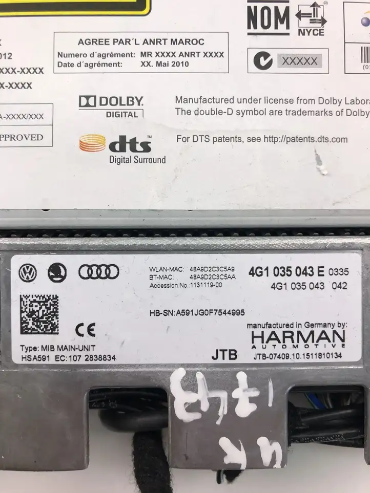 Audi A6 C7 (2011 - 2014) 4G1035043E Магнитола / мультимедийная система — фото 4