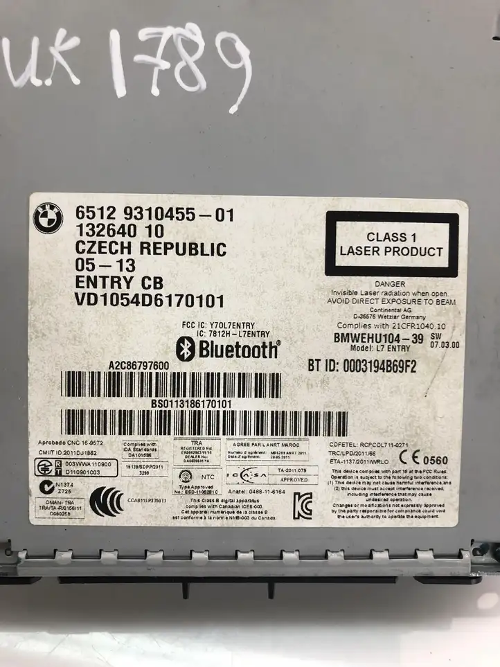 BMW 1 F20 F21 (2011 - 2019) 9310455 Магнитола / мультимедийная система — фото 4