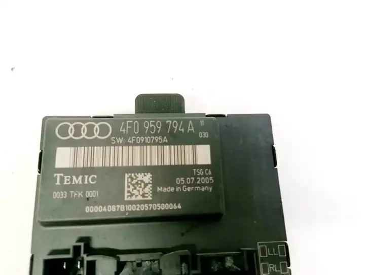 Audi A6 S6 C6 4F (2004 - 2008) 4F0959794A Блок управления дверью — фото 2