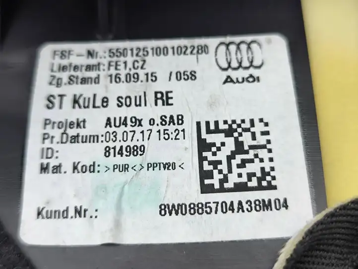 Audi A5 8W0885703A Верхняя боковая отделка заднего сиденья — фото 9
