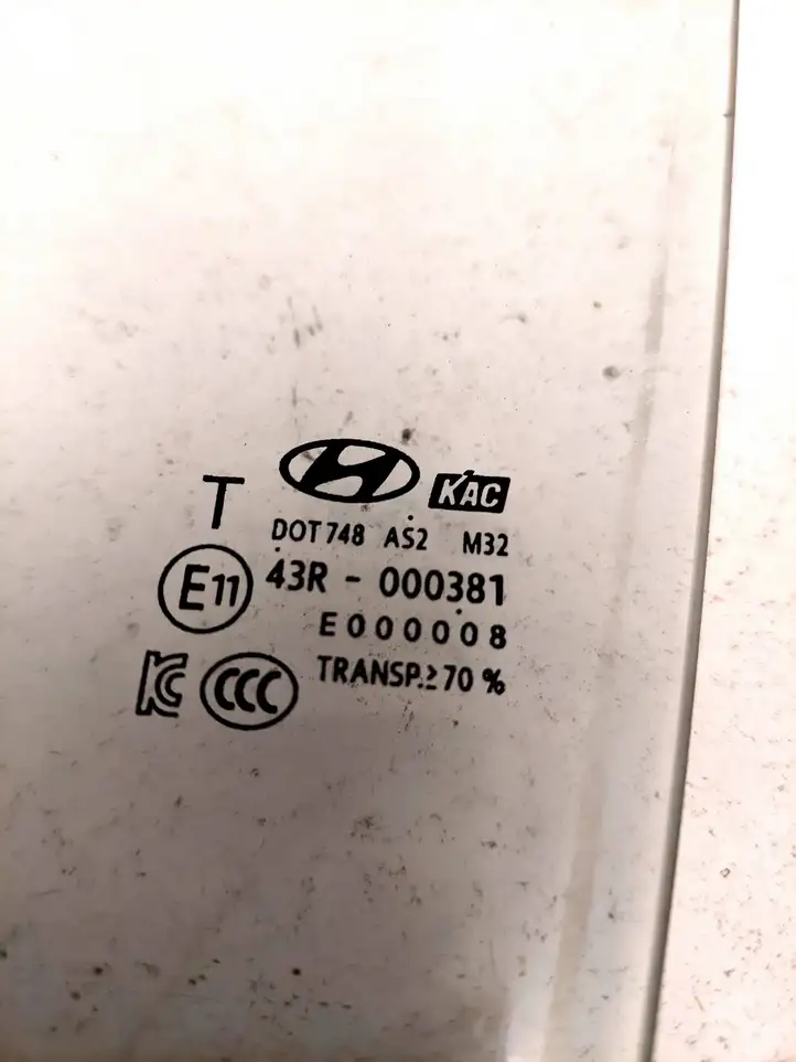 Hyundai Ioniq (2016 - ) 43R000381 Стекло задней двери — фото 5
