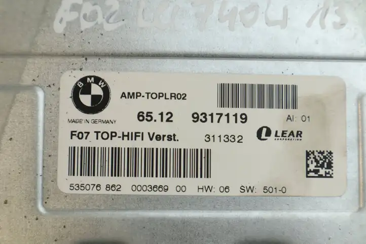 BMW 7 F01 (2008 - 2016) 9317119 Комплект аудиосистемы — фото 8