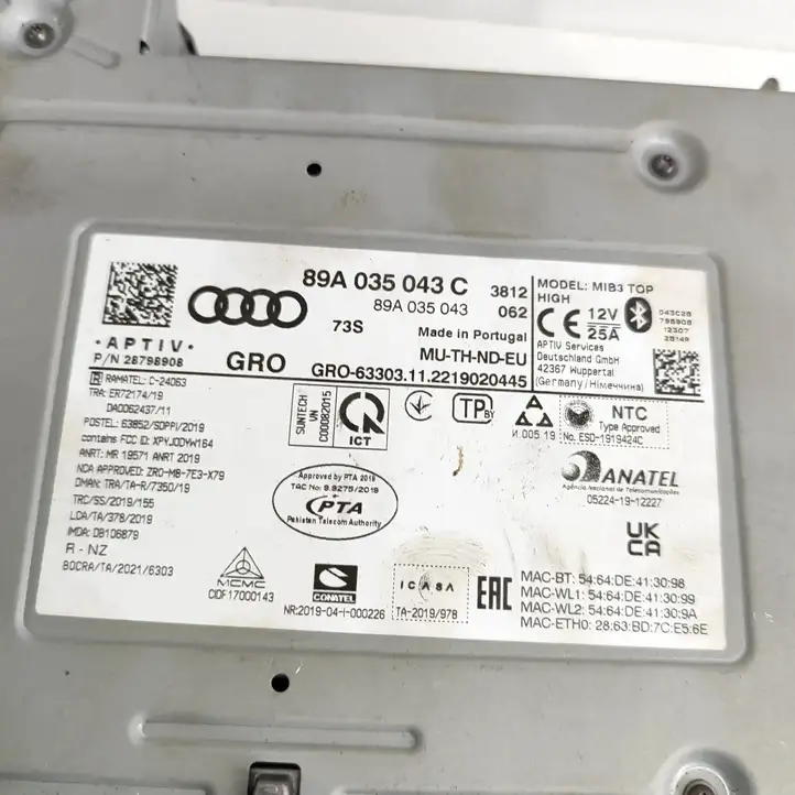 Audi Q4 Sportback e-tron (2021 - ) 89A035043C Магнитола / мультимедийная система — фото 6