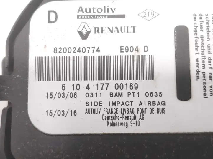 Renault Espace - Grand espace IV (2004 - 2014) 8200240774 Подушка безопасности сиденья — фото 7