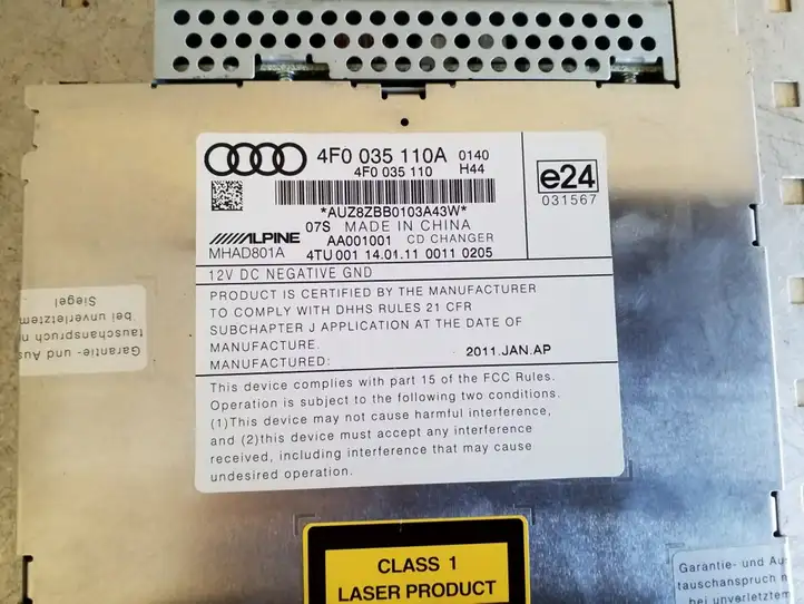 Audi A6 S6 C6 4F (2008 - 2011) 4F0035110A CD/DVD чейнджер — фото 2