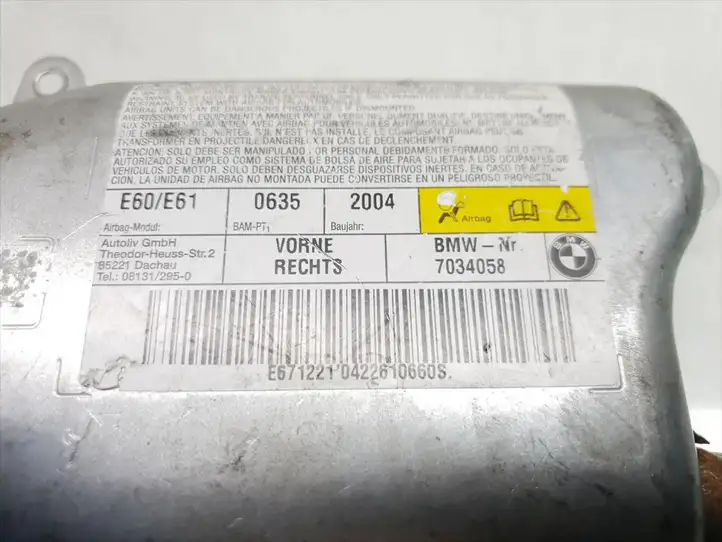 BMW 5 E39 (1996 - 2003) 7034058 Подушка безопасности двери — фото 4