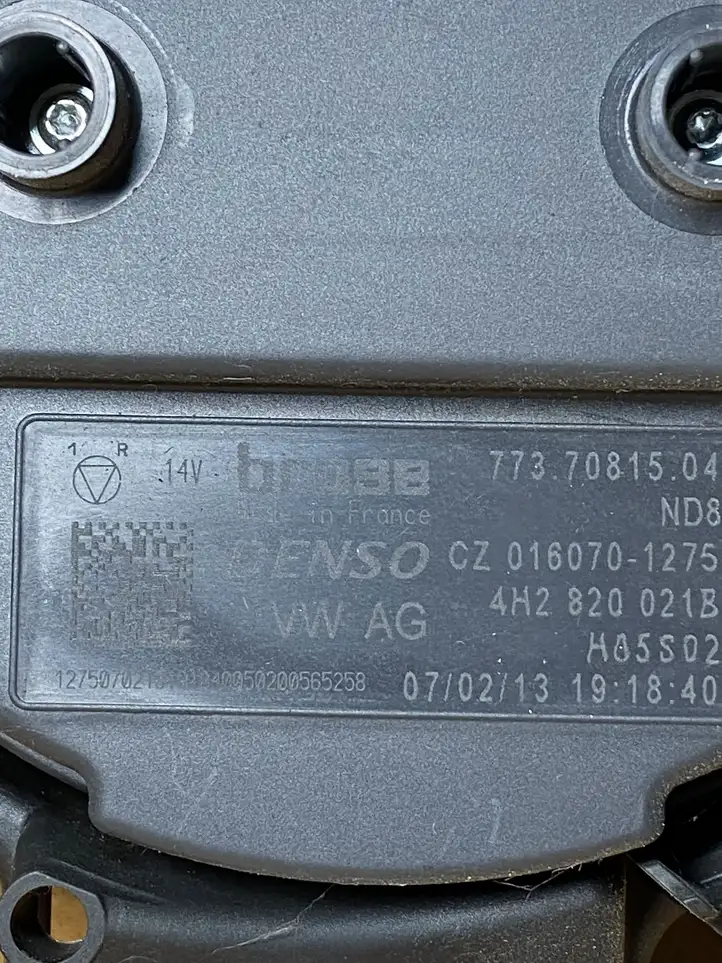 Audi A6 C7 (2011 - 2014) 0160701275 Комплект системы вентиляции салона — фото 4