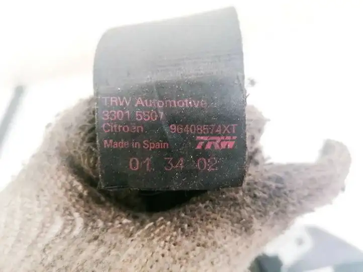 Citroen C3 (2002 - 2009) 96408574XT Задний ремень безопасности — фото 3