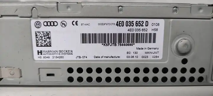 Audi A6 S6 C6 4F (2008 - 2011) 4E0035652D Магнитола / мультимедийная система — фото 4