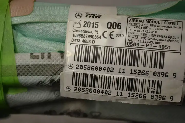 Mercedes-Benz C W205 (2014 - 2021) A2058600502 Комплект подушек безопасности — фото 17