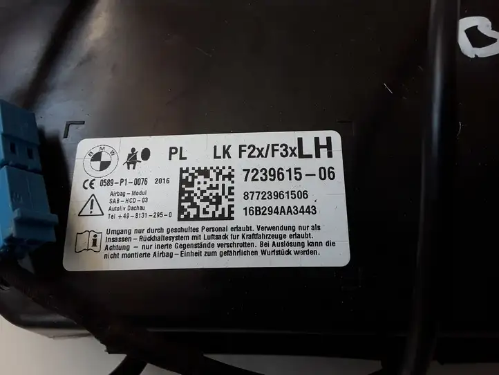 BMW 3 F30 F35 F31 (2012 - 2018) 7239615 Подушка безопасности сиденья — фото 2