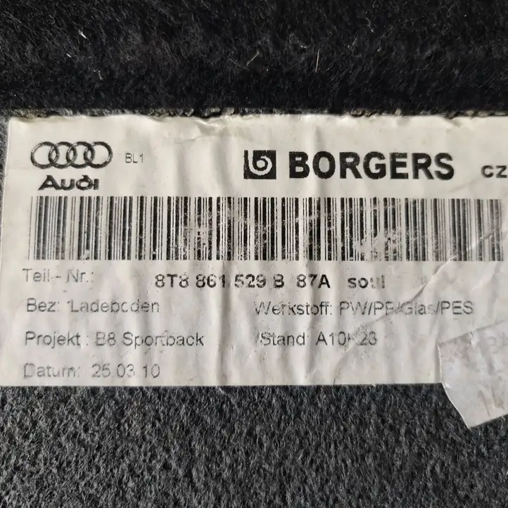 Audi A5 8T 8F (2011 - 2016) 8T8861529B Пол багажника — фото 2