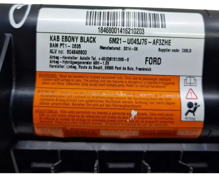 Ford S-MAX (2010 - 2015) 6M21U045J76AF Коленная подушка безопасности — фото 6