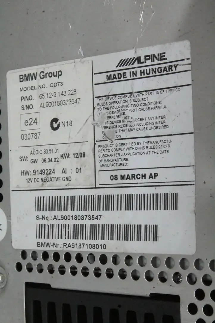BMW 1 E82 E88 (2007 - 2014) 9143228 Магнитола / мультимедийная система — фото 4