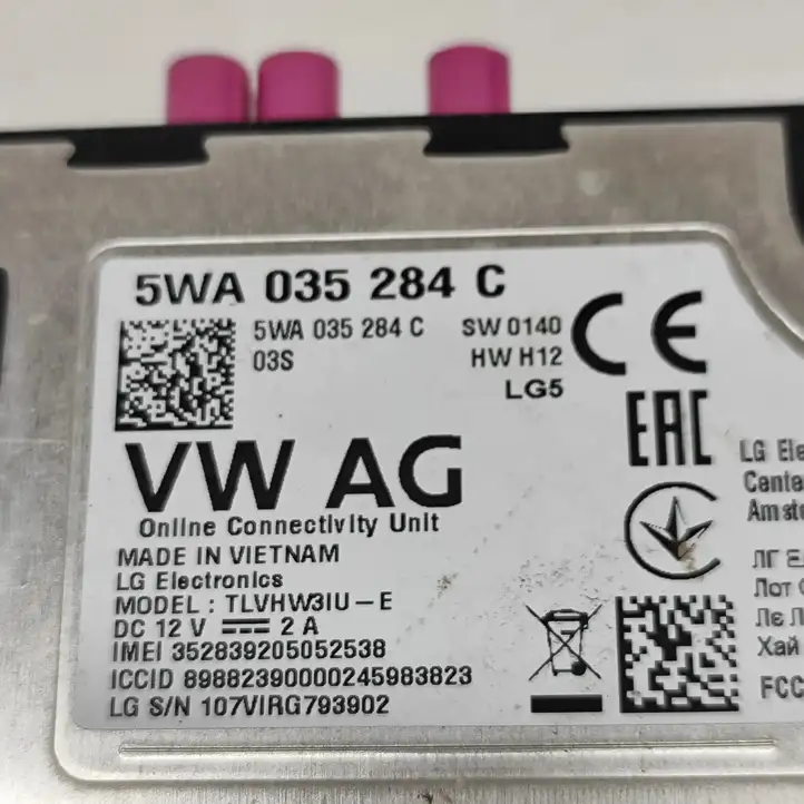 Volkswagen Golf VIII (2019 - ) 5WA035284C Bluetooth модуль — фото 7