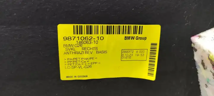 BMW i4 (2021 - ) 9871062 Прочая отделка багажника — фото 9