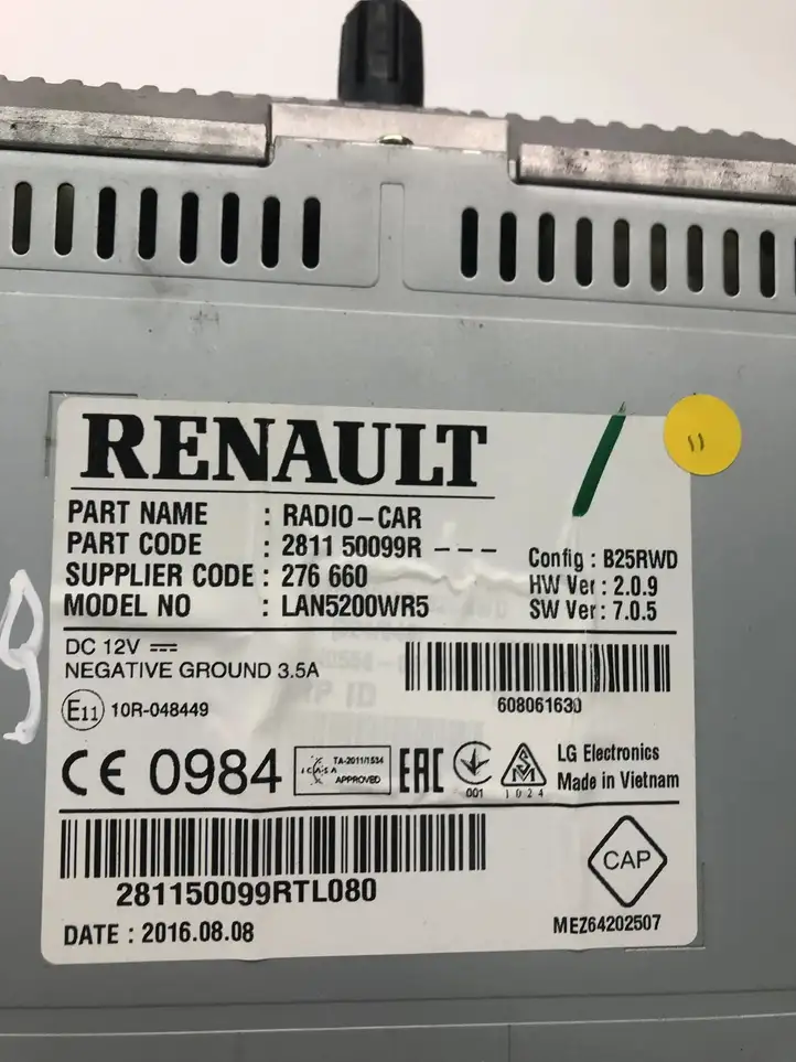 Renault Captur (2013 - 2020) 281150099R Магнитола / мультимедийная система — фото 4