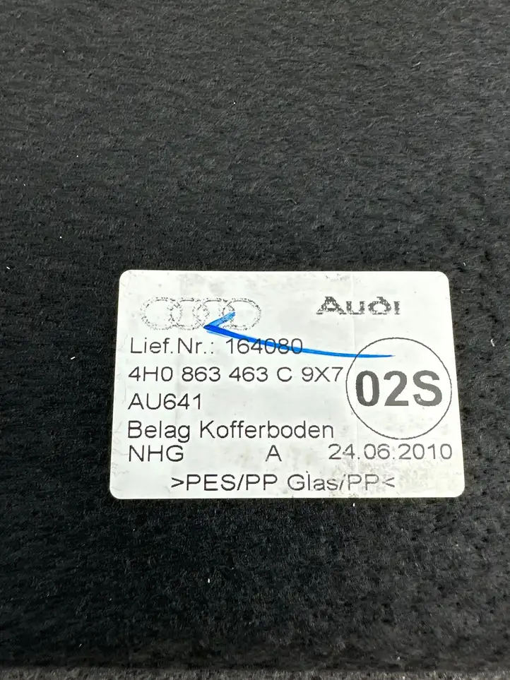 Audi A8 S8 D4 4H (2010 - 2014) 4H0863463C Пол багажника — фото 6
