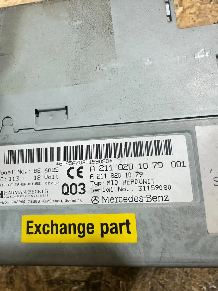 Mercedes-Benz E W211 (2002 - 2009) A2118201079 Магнитола / мультимедийная система — фото 6