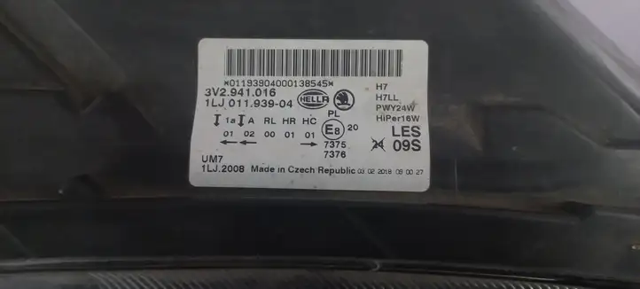 Skoda Superb B8 (3V) (2015 - 2023) 3V2941016 Передняя фара — фото 3