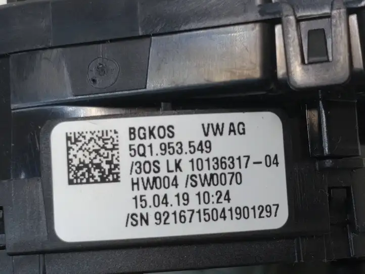 Volkswagen Tiguan (2016 - 2020) 5Q1953549 Контактное кольцо SRS — фото 2
