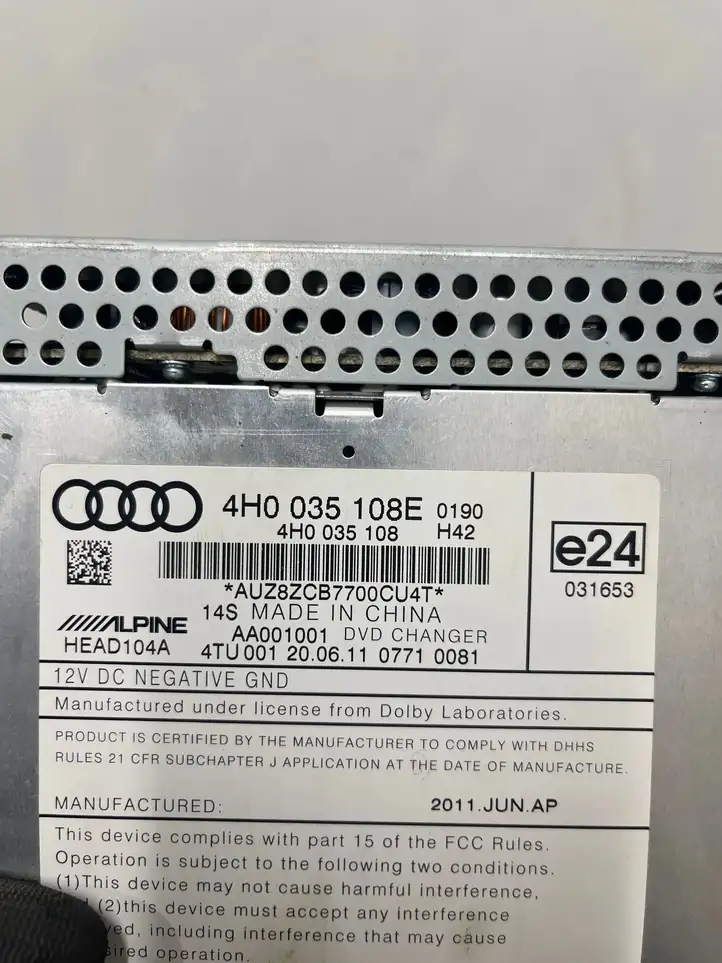 Audi A8 S8 D4 4H (2010 - 2014) 4H0035108E CD/DVD чейнджер — фото 5