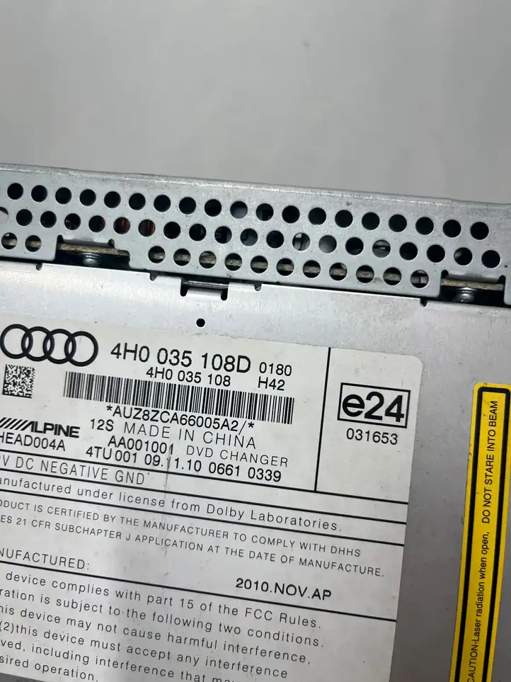 Audi A8 S8 D4 4H (2010 - 2014) 4H0035108D CD/DVD чейнджер — фото 5