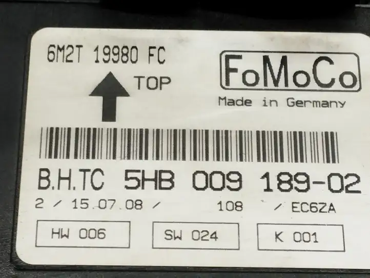 Ford Galaxy (2006 - 2010) 6M2T19980FC Модуль управления кондиционером — фото 2