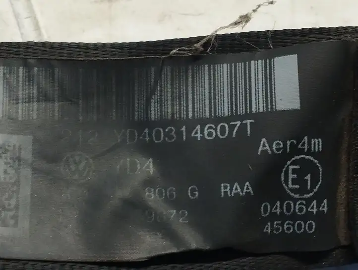 Volkswagen PASSAT B6 (2005 - 2010) 3C9857806G Задний ремень безопасности — фото 6