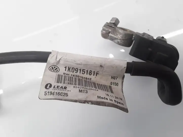 Volkswagen PASSAT B7 (2011 - 2014) 1K0915181F Минусовой провод аккумулятора — фото 4